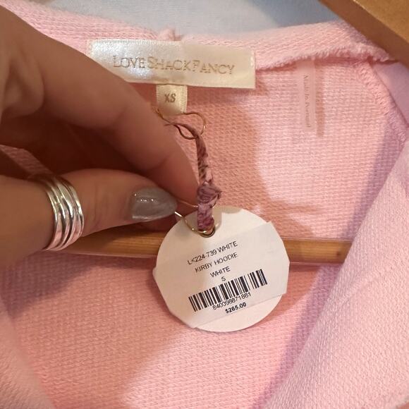 NWT LOVESHACKFANCY Kirby Crop Hoodie in Pink Opal Sz XS - Picture 6 of 8